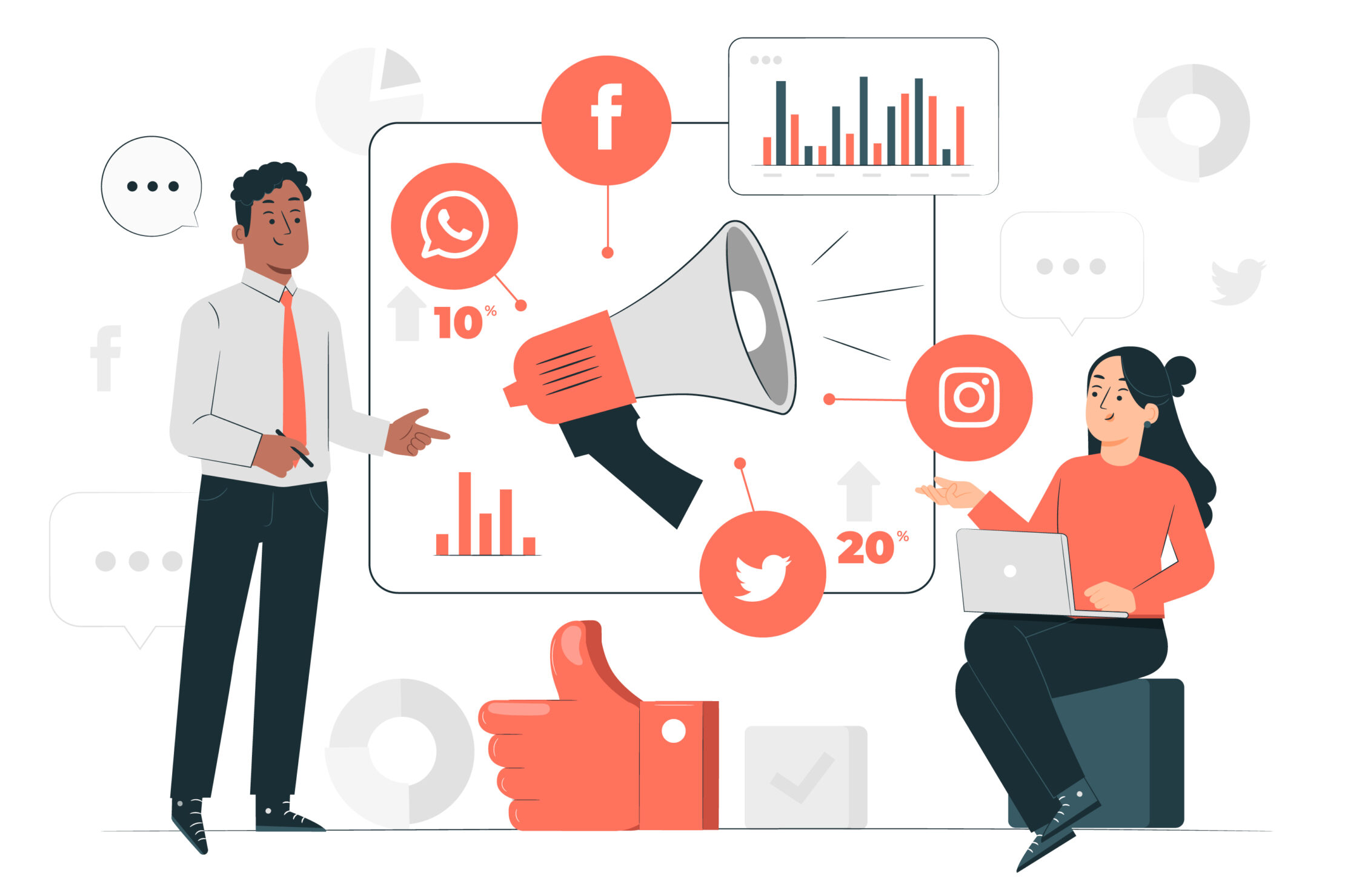 Digital marketing service vector